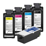 SJIC47P(CMYK)-Matte Ink Bundle for Epson's CW-C8000 Inkjet Printer (1 Cyan, 1 Magenta, 1 Yellow, 1 Black MATTE & 1 Maintenance Box)